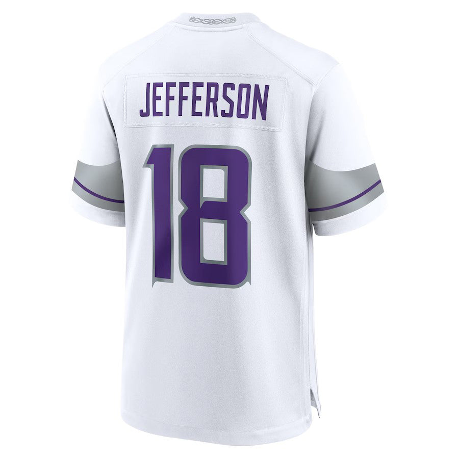 2024 MN.Vikings #18 Justin Jefferson White Game American Stitched Football Jersey