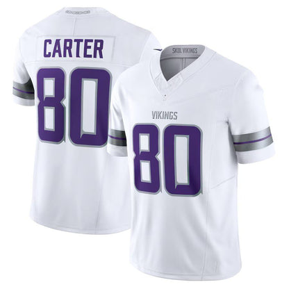 2024 MN.Vikings #80 Cris Carter White Vapor F.U.S.E. Limited Football Stitched Jersey