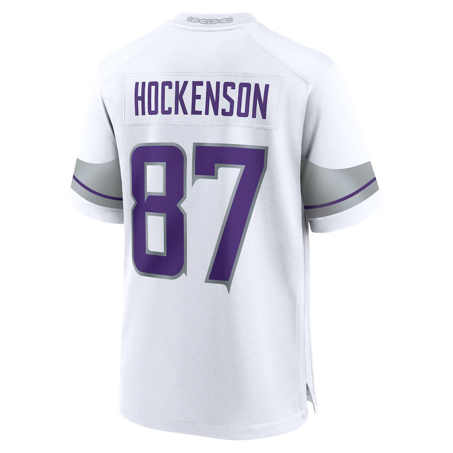 2024 MN.Vikings #87 T.J. Hockenson White Game American Stitched Football Jersey