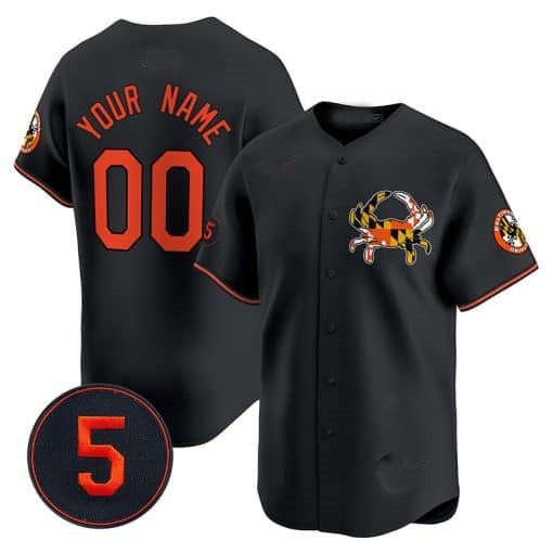 Custom Baltimore Orioles Robinson Patch Vapor Premier Limited Jersey V3 - Black KLUNKIM