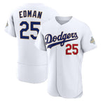 Los Angeles Dodgers #25 Tommy Edman White KLUNKIM 2026 Gold Collection Authentic Jersey