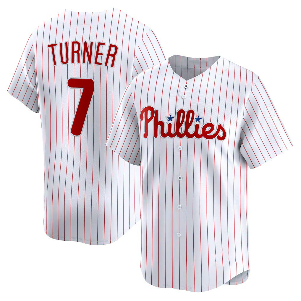 Philadelphia Phillies #7 Trea Turner White KLUNKIM Home Limited Player Jersey