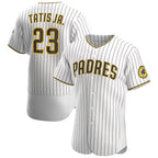 San Diego Padres #23 Fernando Tat¨ªs Jr. White-Brown KLUNKIM Home Authentic Player Jersey
