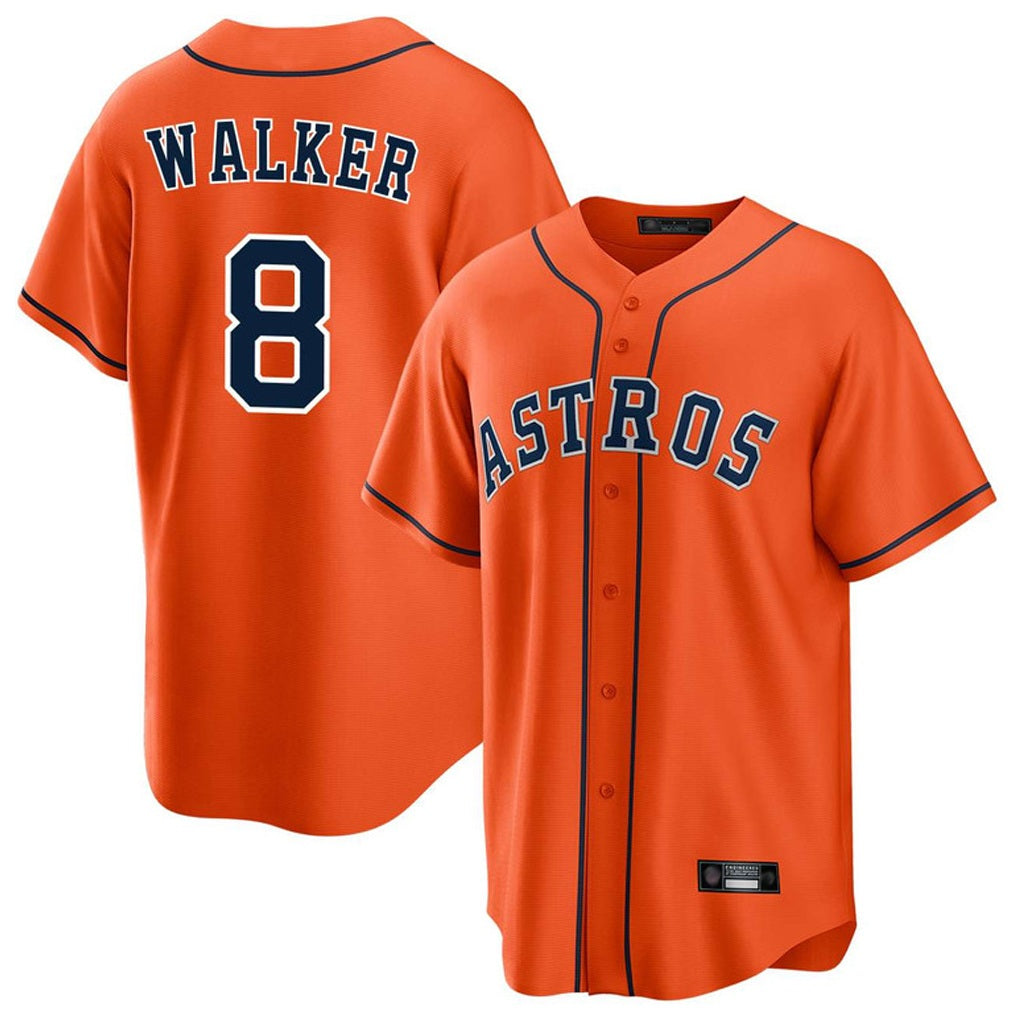 Houston Astros #8 Christian Walker Player Orange KLUNKIM Home Game Stitched Jerseys