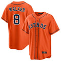 Houston Astros #8 Christian Walker Player Orange KLUNKIM Home Game Stitched Jerseys