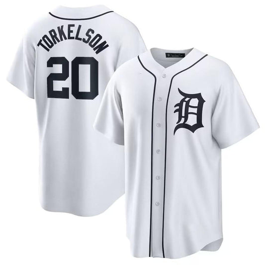 Detroit Tigers #20 Spencer Torkelson White Home Replica Player Name Jersey Baseball Jerseys