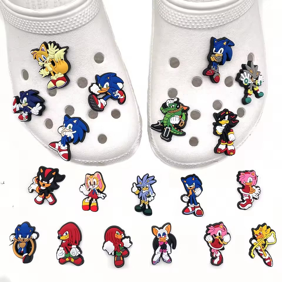 20pcs Game Snoi Shoe Charms Cartoon Shoes Accessories Fit Clogs sandal Garden Shoe Decorations Buckle for kids Gifts