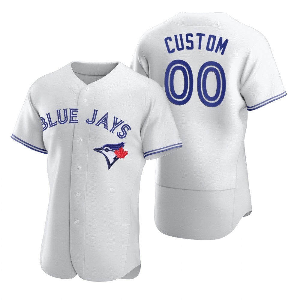 Custom Toronto Blue Jays White KLUNKIM 2020 Stitched Flex Base Jersey