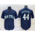 Seattle Mariners #44 Julio Rodriguez Navy Blue KLUNKIM Stitched Cool Base Jersey
