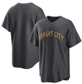 Kansas City Royals Blank Charcoal KLUNKIM 2022 All-Star Cool Base Stitched Jersey