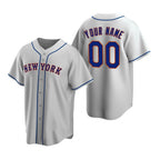 Custom New York Mets Gray KLUNKIM Stitched Cool Base Road Jersey