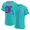 Custom Arizona Diamondbacks 2024 Teal Purple Jersey ¨C Teal 3 KLUNKIM