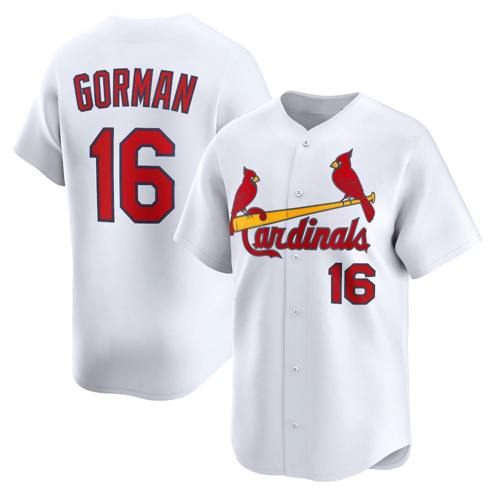 St. Louis Cardinals #16 Nolan Gorman White KLUNKIM Home Limited Player Jersey