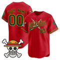 Custom Oakland Athletics x One Piece Red KLUNKIM Vapor Premier Limited Jersey - Stitched