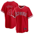 Los Angeles Angels #4 Christian Moore Player Red KLUNKIM Home Game Stitched Jerseys