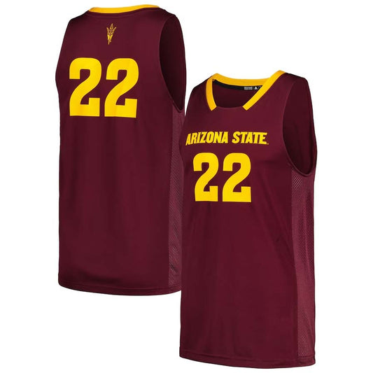 #22 A.State Sun Devils Swingman Jersey - Maroon Stitched American College Jerseys