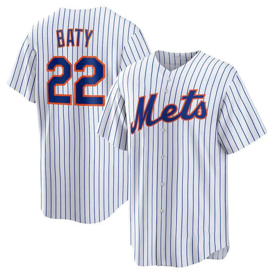 New York Mets #22 Brett Baty White Home Replica Player Jersey Baseball Jerseys