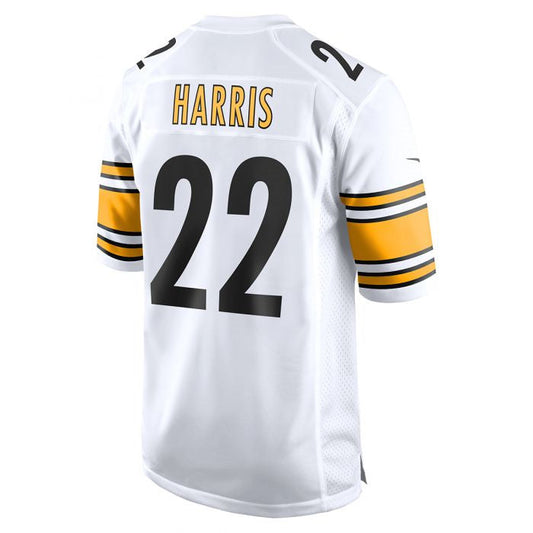 P.Steelers #22 Najee Harris Replica Away White Stitched American Football Jerseys