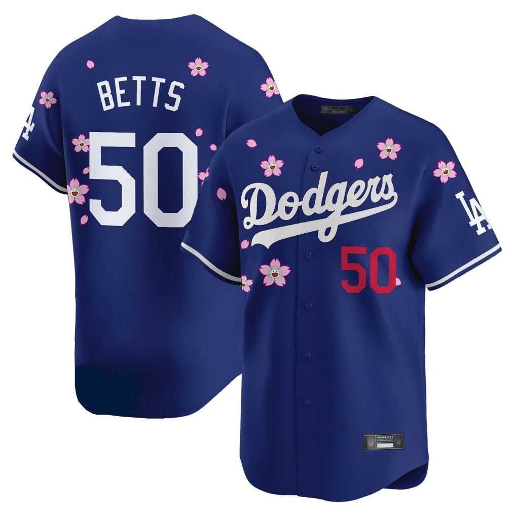 Los Angeles Dodgers #50 Mookie Betts Player Royal KLUNKIM Tokyo Series Vapor Premier Limited Stitched Jerseys