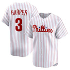 Philadelphia Phillies #3 Bryce Harper White KLUNKIM Home Limited Player Jersey