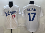Los Angeles Dodgers #17 Shohei Ohtani White KLUNKIM Alternate Stadium Stitched Jersey