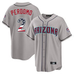 Arizona Diamondbacks #2 Geraldo Perdomo Player Gray KLUNKIM USA 250 Fourth of July Home Game Stitched Jerseys
