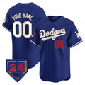 Custom Los Angeles Dodgers 2024 Spring Training Patch Vapor Premier Limited Jersey ¨C Royal KLUNKIM