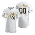 Custom Kansas City Royals White KLUNKIM Stitched Flex Base Golden Edition Jersey