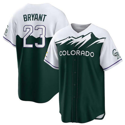 Colorado Rockies #23 Kris Bryant Green Home Replica Player Name Jersey Baseball Jerseys