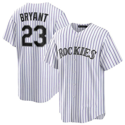 Colorado Rockies #23 Kris Bryant White Home Replica Player Name Jersey Baseball Jerseys