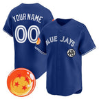 Custom Toronto Blue Jays x Dragon Ball Royal KLUNKIM Vapor Premier Limited Jersey - All Stitched