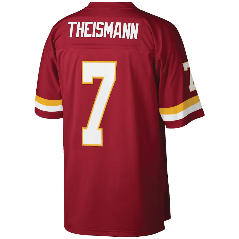 W.Football Team #7 Joe Theismann Mitchell & Ness Burgundy KLUNKIM Legacy Replica Jersey