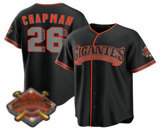 San Francisco Giants #26 Matt Chapman Black KLUNKIM 2026 Alternate Stadium Stitched Jersey