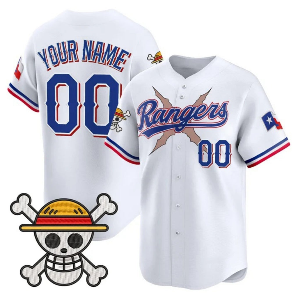 Custom Texas Rangers x One Piece White KLUNKIM Vapor Premier Limited Jersey - Stitched