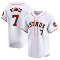 Houston Astros #7 Craig Biggio Player White KLUNKIM Home Limited Stitched Jerseys