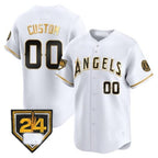 Custom Los Angeles Angels 2024 Spring Training Patch Vapor Premier Limited Jersey ¨C White Gold KLUNKIM