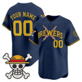 Custom Milwaukee Brewers x One Piece Navy KLUNKIM Vapor Premier Limited Jersey - Stitched