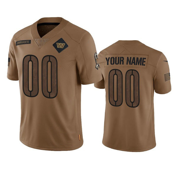 Custom W.Commanders Active Player 2023 Brown KLUNKIM Salute To Setvice Limited Stitched Jersey