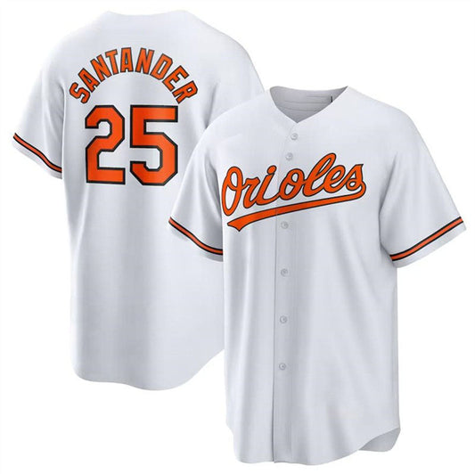 Baltimore Orioles #25 Anthony Santander White Authentic Player Jersey Baseball Jerseys