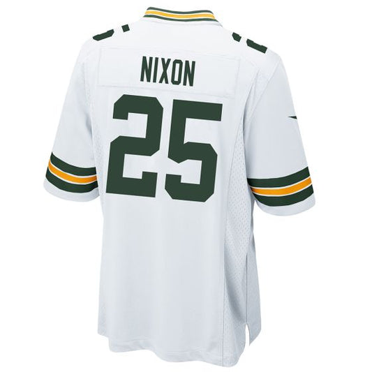 GB.Packers #25 Keisean Nixon White Away Game American Football Stitched Jersey