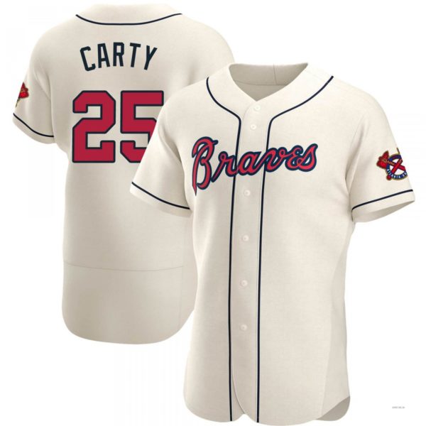 Atlanta Braves #25 Rico Carty Cream Alternate Jersey Stitches Baseball Jerseys