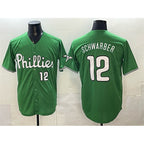 Philadelphia Phillies #12 Kyle Schwarber Green KLUNKIM Limited Stitched Jersey