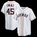Houston Astros #45 Tatsuya Imai White KLUNKIM Home Replica Jersey
