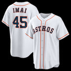 Houston Astros #45 Tatsuya Imai White KLUNKIM Home Replica Jersey