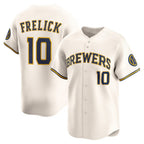 Milwaukee Brewers #10 Sal Frelick Cream KLUNKIM Home Limited Player Jersey