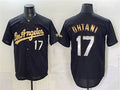 Los Angeles Dodgers #17 Shohei Ohtani Black Gold KLUNKIM Limited Stitched Jersey