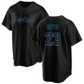Miami Marlins #23 Max Meyer Black KLUNKIM Cool Base Stitched Jersey