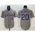 New York Mets #20 Pete Alonso Grey KLUNKIM Stitched Jersey