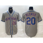 New York Mets #20 Pete Alonso Grey KLUNKIM Stitched Jersey