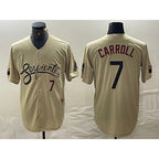 Arizona Diamondbacks #7 Corbin Carroll Number 2021 Gold KLUNKIM City Connect Cool Base Stitched Jerseys